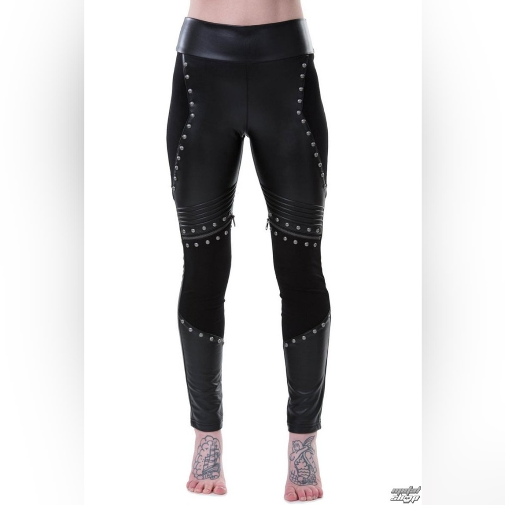 Killstar Asgard vegan leather leggings in black, new with tagz
